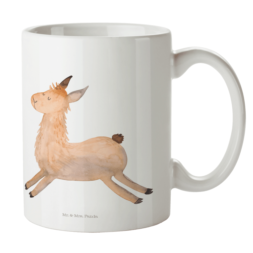 Tasse Lama springend Lama, Lamas, Lieblingstag, Happy day, fröhlich, Glück, Freundin, Liebeskummer, Neustart, guten Morgen, Start, Prüfung, Abitur, Becher, Kaffeetasse, Kaffeebecher, Tee, Frühstück, Büro  Lama, Alpaka