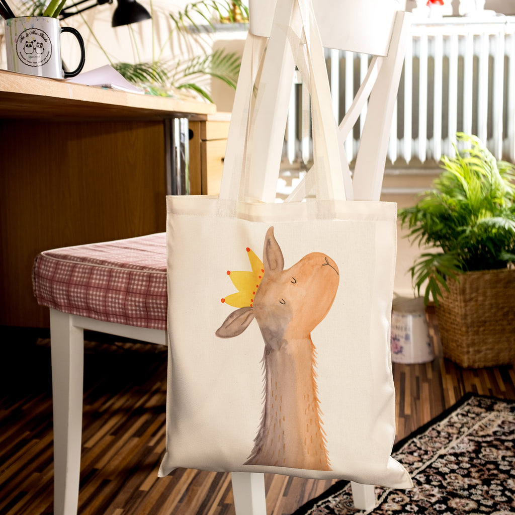 Tragetasche Lamakopf König Beuteltasche, Beutel, Einkaufstasche, Jutebeutel, Stoffbeutel, Lama, Alpaka, Lamas, König, Königin, Freundin, Mama, Papa, Büro Kollege, Kollegin, Chef, Vorgesetzter, Abi, Abitur