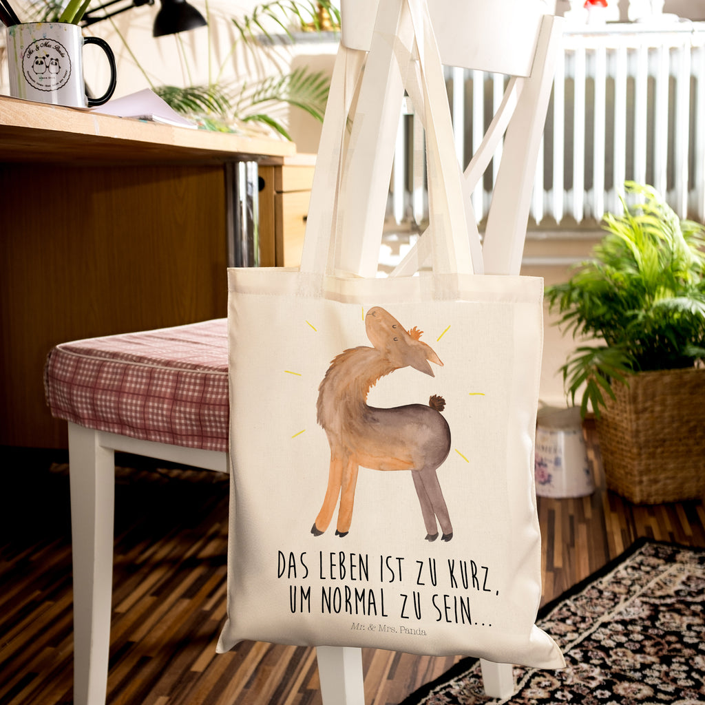 Tragetasche Lama stolz Beuteltasche, Beutel, Einkaufstasche, Jutebeutel, Stoffbeutel, Lama, Alpaka, Lamas, Außenseiter, Anders, Neustart, stolz, Hippie, Freundin, Freundinnen, beste Freundin, Kumpel, Familie, Family