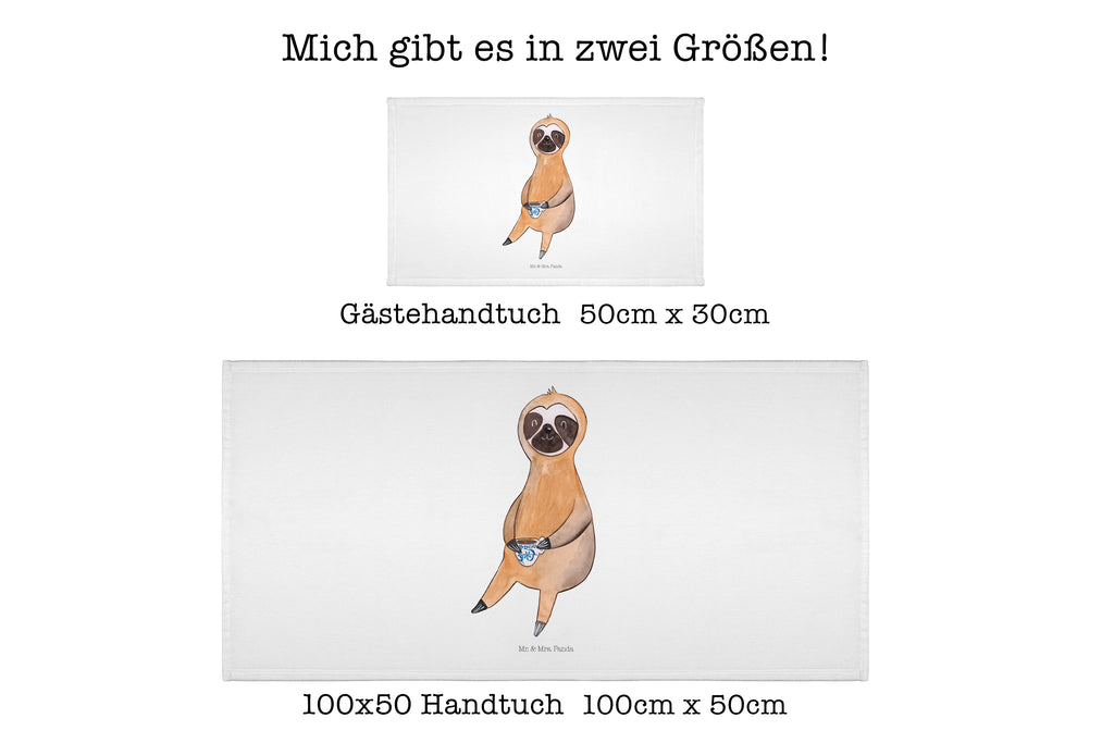 Gäste Handtuch Faultier Kaffee Gästetuch, Reisehandtuch, Sport Handtuch, Frottier, Kinder Handtuch, Faultier, Faultier Geschenk, Faultier Deko, Faultiere, faul, Lieblingstier, Kaffee, erster Kaffee, Morgenmuffel, Frühaufsteher, Kaffeetasse, Genießer, Coffee, Kaffeegetränk
