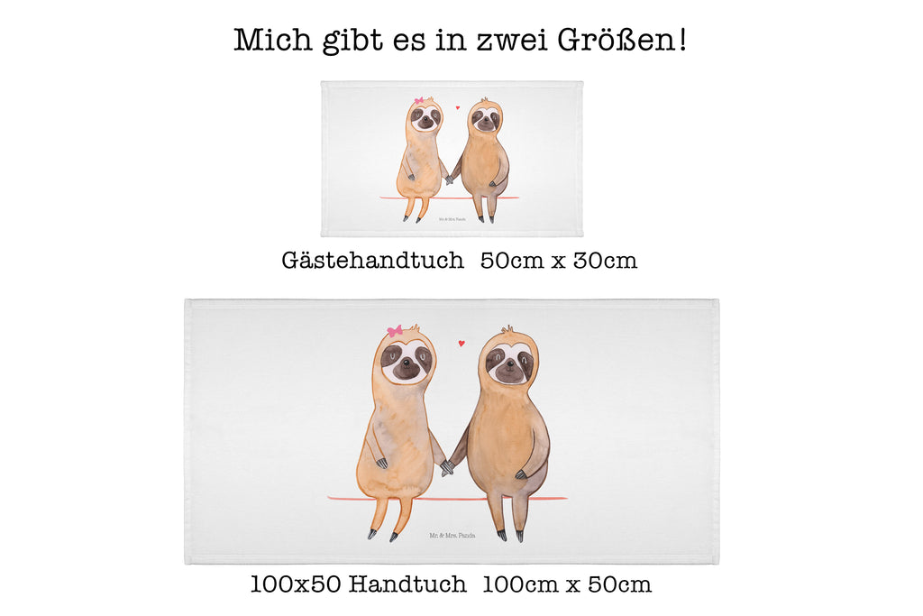Gäste Handtuch Faultier Pärchen Gästetuch, Reisehandtuch, Sport Handtuch, Frottier, Kinder Handtuch, Faultier, Faultier Geschenk, Faultier Deko, Faultiere, faul, Lieblingstier, Liebe, Liebespaar, Faultierliebe, Faultierpärchen, verliebt, verlobt, gemeinsam, relaxen, Pärchen, Beziehung, Langsamkeit