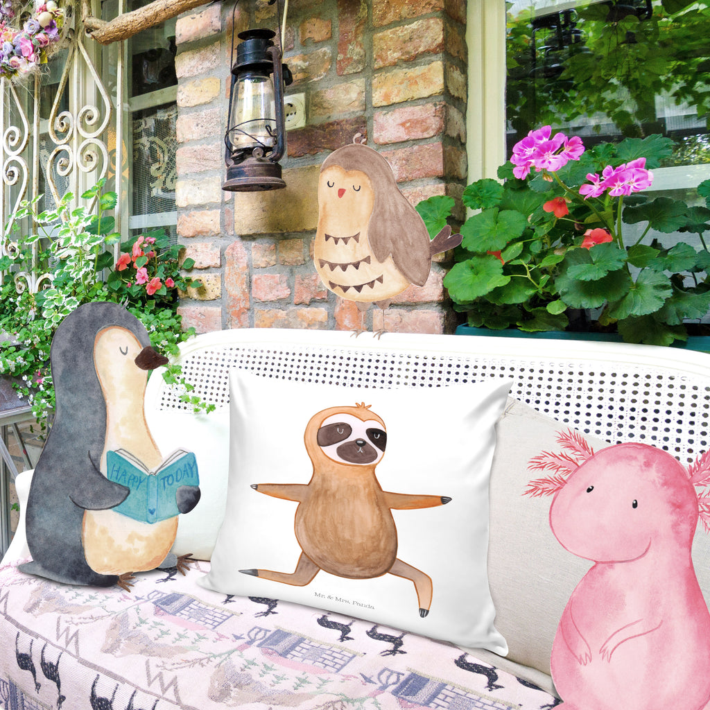 40x40 Kissen Faultier  Yoga Kissenhülle, Kopfkissen, Sofakissen, Dekokissen, Motivkissen, Faultier, Faultier Geschenk, Faultier Deko, Faultiere, faul, Lieblingstier, Yoga, Namaste, Krieger, Yogaübungen, Meditation, Atmung, Gelassenheit, Entspannung