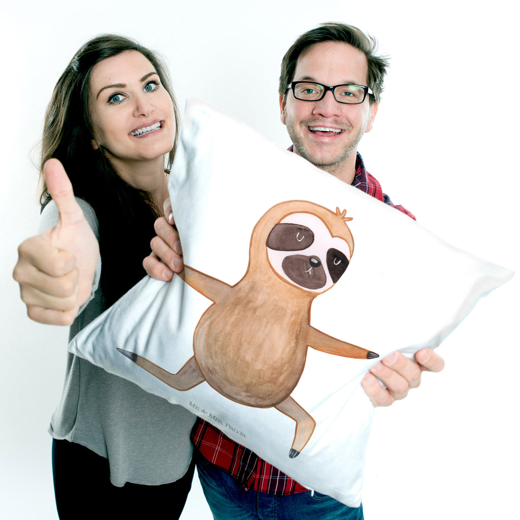 40x40 Kissen Faultier  Yoga Kissenhülle, Kopfkissen, Sofakissen, Dekokissen, Motivkissen, Faultier, Faultier Geschenk, Faultier Deko, Faultiere, faul, Lieblingstier, Yoga, Namaste, Krieger, Yogaübungen, Meditation, Atmung, Gelassenheit, Entspannung