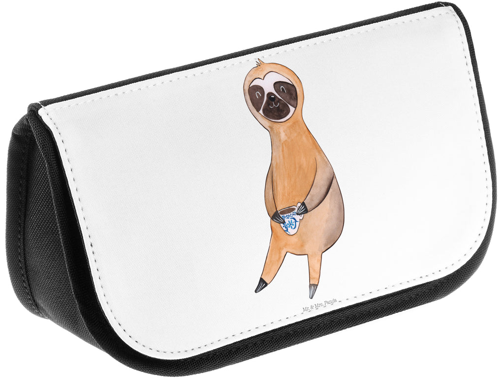 Kosmetiktasche Faultier Kaffee Kosmetikbeutel, Kulturtasche, Kulturbeutel, Schminktasche, Make-Up Tasche, Faultier, Faultier Geschenk, Faultier Deko, Faultiere, faul, Lieblingstier, Kaffee, erster Kaffee, Morgenmuffel, Frühaufsteher, Kaffeetasse, Genießer, Coffee, Kaffeegetränk