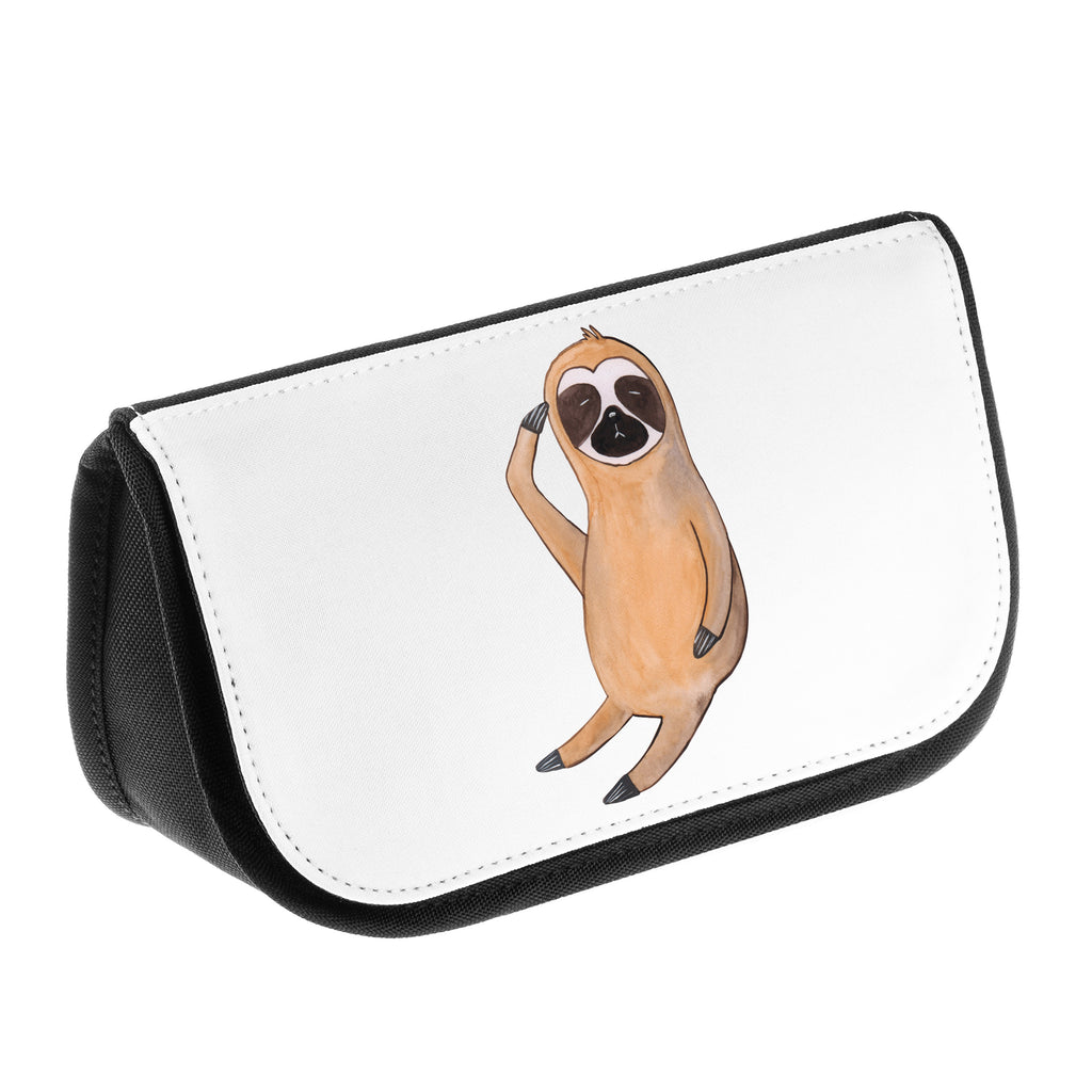 Kosmetiktasche Faultier Vogel zeigen Kosmetikbeutel, Kulturtasche, Kulturbeutel, Schminktasche, Make-Up Tasche, Faultier, Faultier Geschenk, Faultier Deko, Faultiere, faul, Lieblingstier, Spinner, früher Vogel, der frühe Vogel, Frühaufsteher, Morgenmuffel, Vogel, Faultierwelt