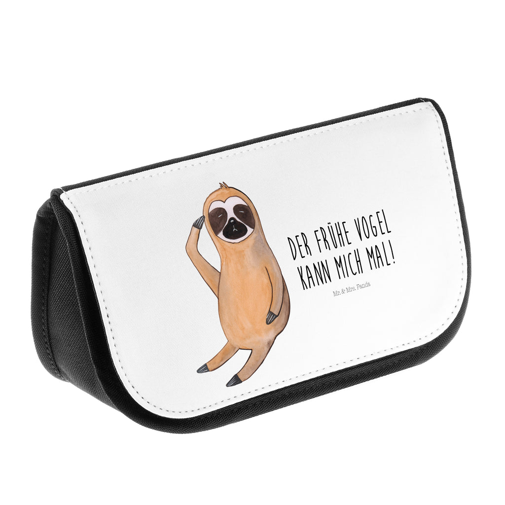 Kosmetiktasche Faultier Vogel zeigen Kosmetikbeutel, Kulturtasche, Kulturbeutel, Schminktasche, Make-Up Tasche, Faultier, Faultier Geschenk, Faultier Deko, Faultiere, faul, Lieblingstier, Spinner, früher Vogel, der frühe Vogel, Frühaufsteher, Morgenmuffel, Vogel, Faultierwelt