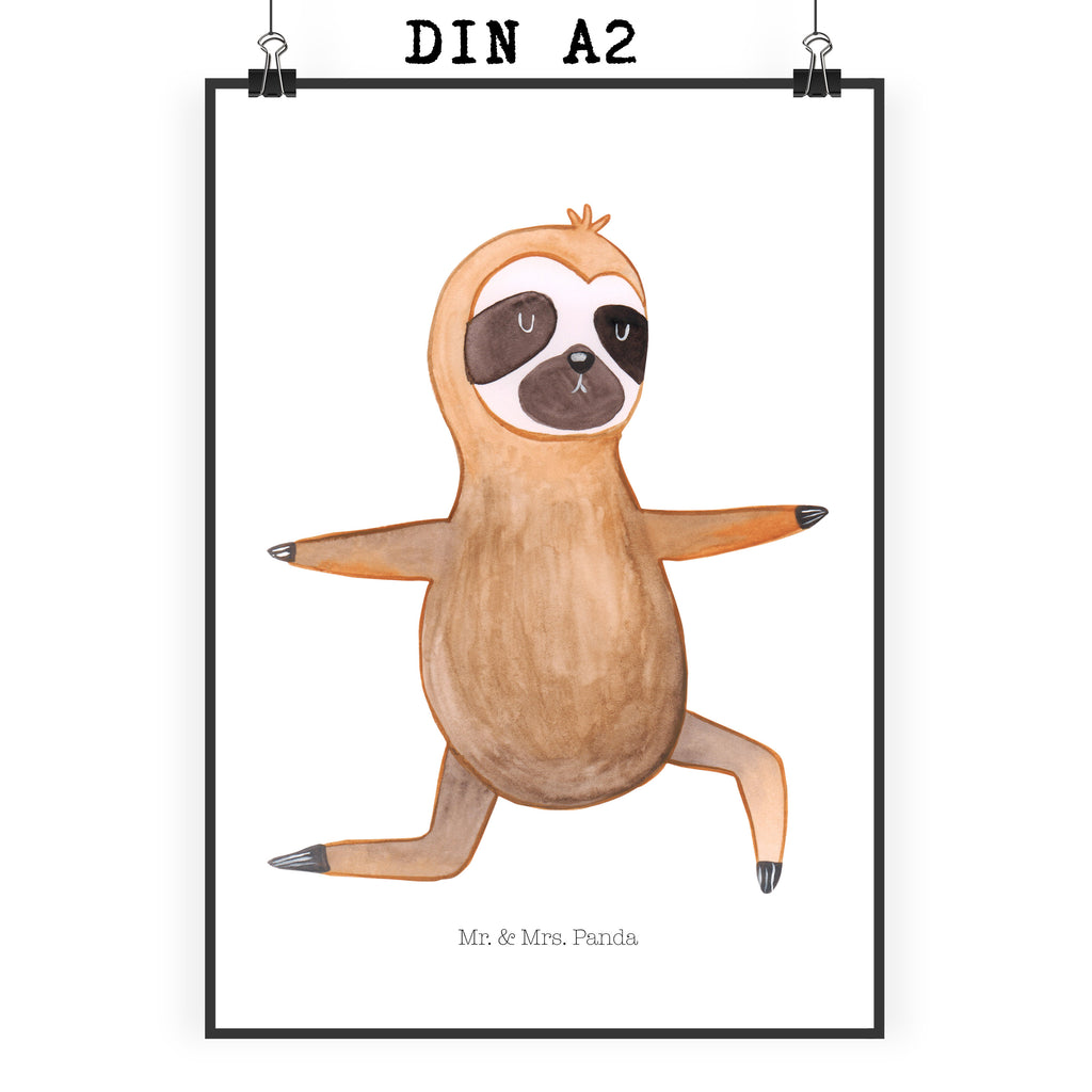 Poster Faultier  Yoga Poster, Wandposter, Bild, Wanddeko, Küchenposter, Kinderposter, Wanddeko Bild, Raumdekoration, Wanddekoration, Handgemaltes Poster, Mr. & Mrs. Panda Poster, Designposter, Kunstdruck, Posterdruck, Faultier, Faultier Geschenk, Faultier Deko, Faultiere, faul, Lieblingstier, Yoga, Namaste, Krieger, Yogaübungen, Meditation, Atmung, Gelassenheit, Entspannung