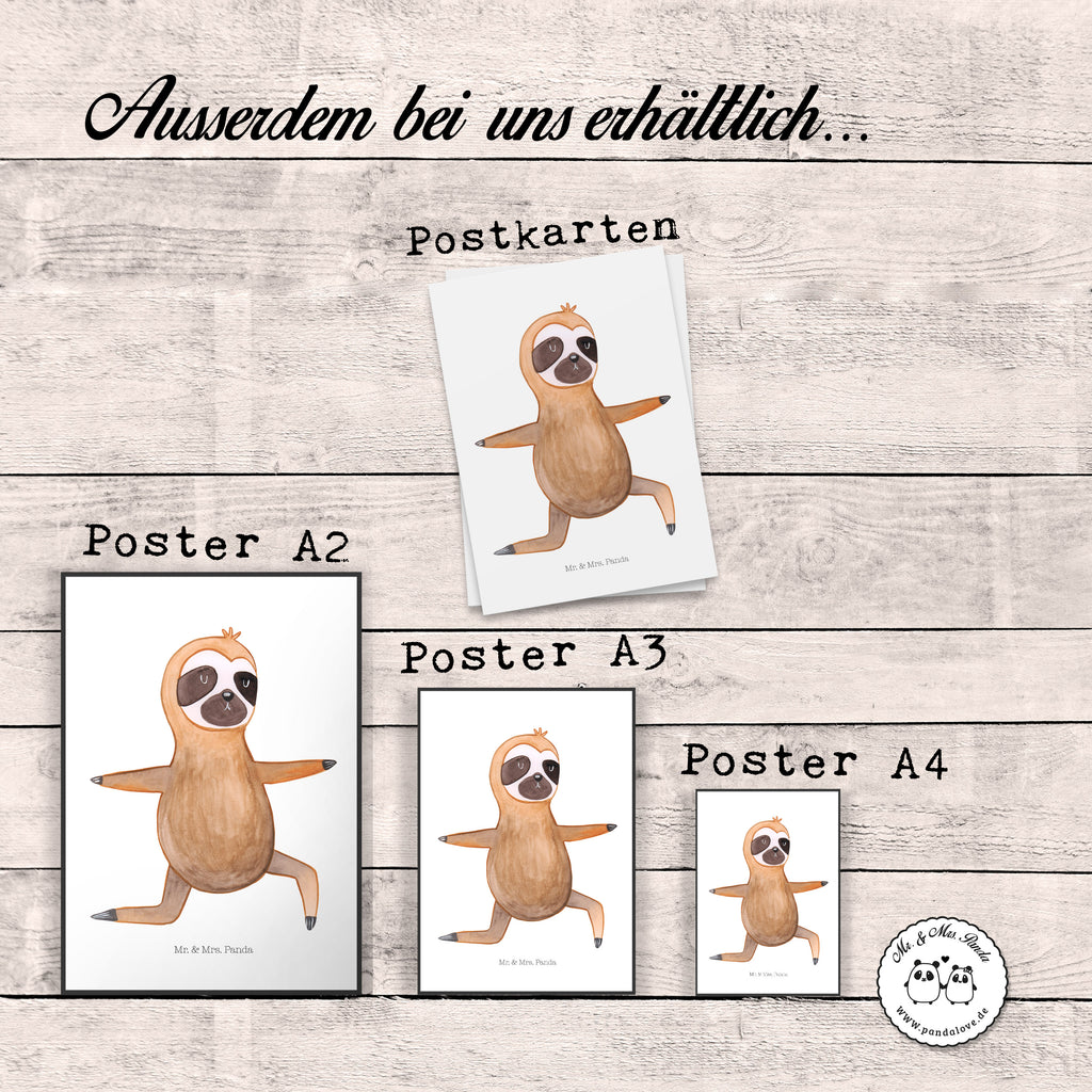 Poster Faultier  Yoga Poster, Wandposter, Bild, Wanddeko, Küchenposter, Kinderposter, Wanddeko Bild, Raumdekoration, Wanddekoration, Handgemaltes Poster, Mr. & Mrs. Panda Poster, Designposter, Kunstdruck, Posterdruck, Faultier, Faultier Geschenk, Faultier Deko, Faultiere, faul, Lieblingstier, Yoga, Namaste, Krieger, Yogaübungen, Meditation, Atmung, Gelassenheit, Entspannung