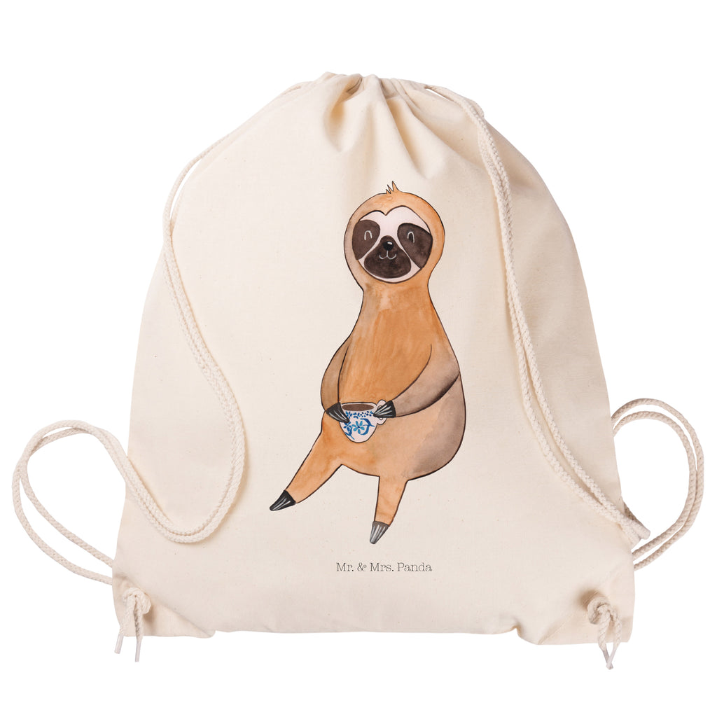 Sportbeutel Faultier Kaffee Turnbeutel, Beutel, Sporttasche, Tasche, Stoffbeutel, Faultier, Faultier Geschenk, Faultier Deko, Faultiere, faul, Lieblingstier, Kaffee, erster Kaffee, Morgenmuffel, Frühaufsteher, Kaffeetasse, Genießer, Coffee, Kaffeegetränk