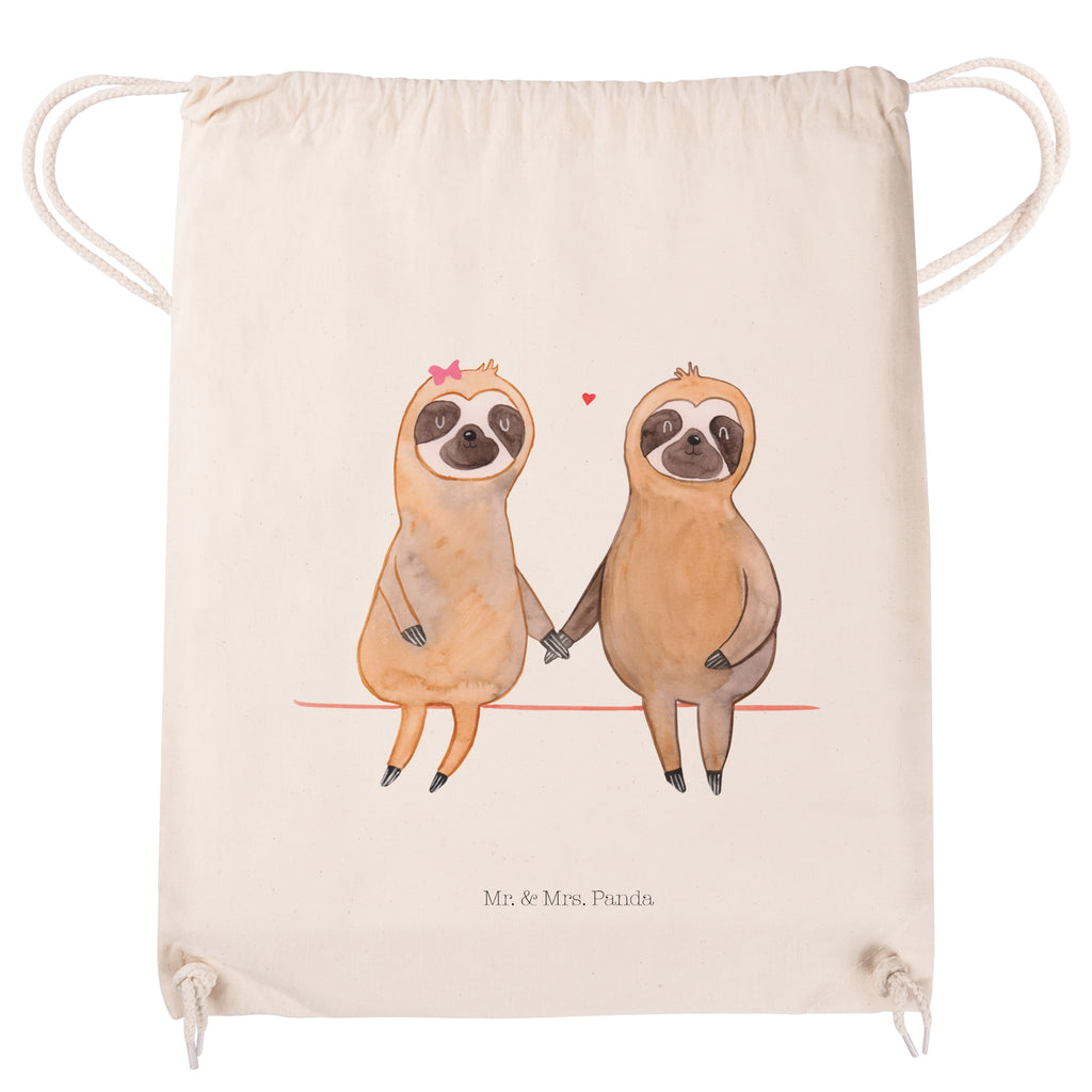 Sportbeutel Faultier Pärchen Turnbeutel, Beutel, Sporttasche, Tasche, Stoffbeutel, Faultier, Faultier Geschenk, Faultier Deko, Faultiere, faul, Lieblingstier, Liebe, Liebespaar, Faultierliebe, Faultierpärchen, verliebt, verlobt, gemeinsam, relaxen, Pärchen, Beziehung, Langsamkeit