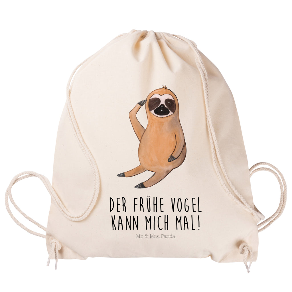 Sportbeutel Faultier Vogel zeigen Turnbeutel, Beutel, Sporttasche, Tasche, Stoffbeutel, Faultier, Faultier Geschenk, Faultier Deko, Faultiere, faul, Lieblingstier, Spinner, früher Vogel, der frühe Vogel, Frühaufsteher, Morgenmuffel, Vogel, Faultierwelt