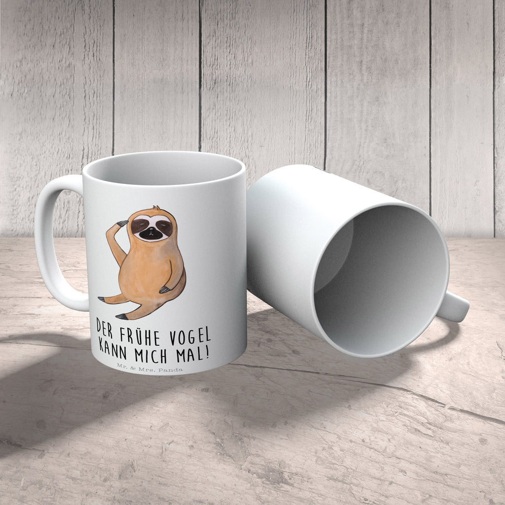 Tasse Faultier Vogel zeigen Faultier, Faultiere, faul, Lieblingstier, Spinner, früher Vogel, der frühe Vogel, Frühaufsteher, Morgenmuffel, Vogel, Faultierwelt Becher, Kaffeetasse, Kaffeebecher, Tee, Frühstück, Büro  Faultier, Faultier Geschenk, Faultier Deko