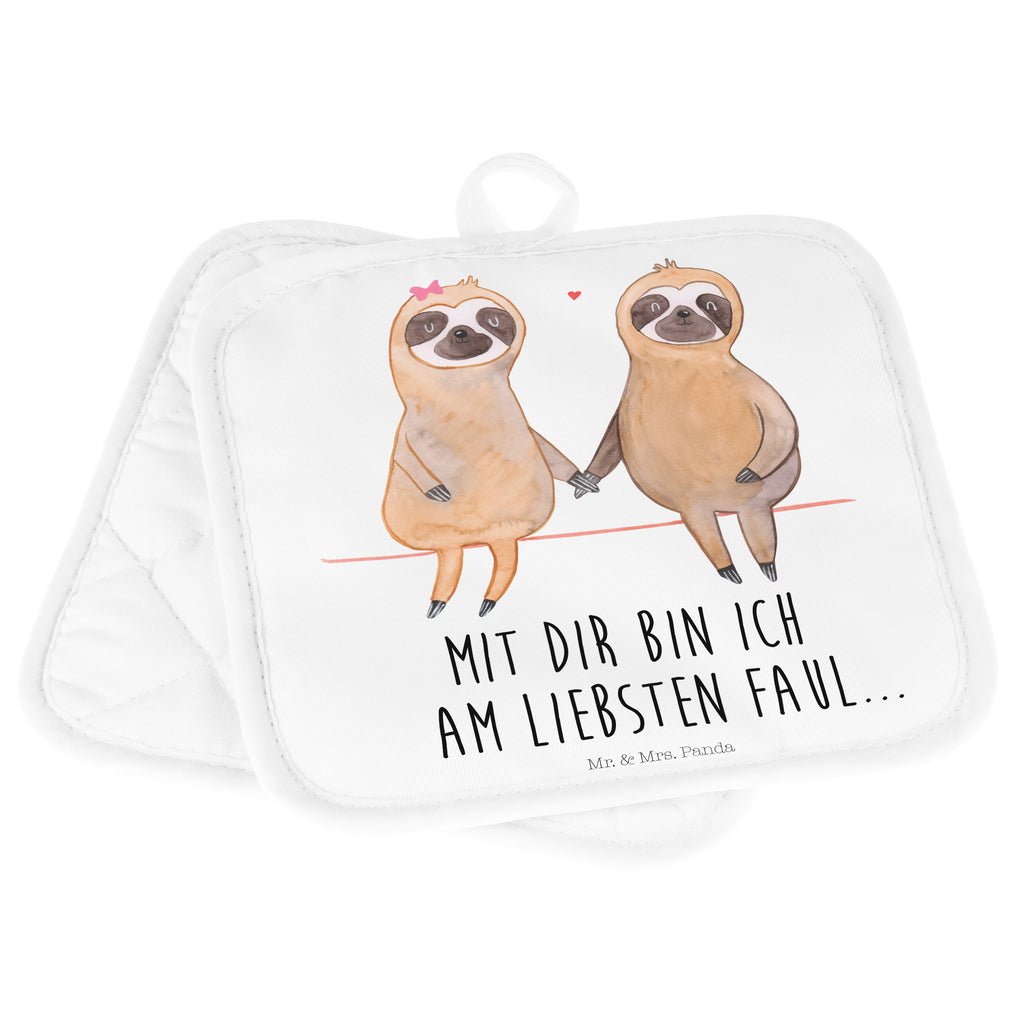 2er Set Topflappen  Faultier Pärchen Topflappen, Topfuntersetzer, Ofenhandschuh, Topflappen Set, Topflappen lustig, Topflappen mit Spruch, Faultier, Faultier Geschenk, Faultier Deko, Faultiere, faul, Lieblingstier, Liebe, Liebespaar, Faultierliebe, Faultierpärchen, verliebt, verlobt, gemeinsam, relaxen, Pärchen, Beziehung, Langsamkeit