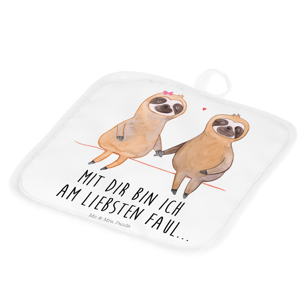 2er Set Topflappen  Faultier Pärchen Topflappen, Topfuntersetzer, Ofenhandschuh, Topflappen Set, Topflappen lustig, Topflappen mit Spruch, Faultier, Faultier Geschenk, Faultier Deko, Faultiere, faul, Lieblingstier, Liebe, Liebespaar, Faultierliebe, Faultierpärchen, verliebt, verlobt, gemeinsam, relaxen, Pärchen, Beziehung, Langsamkeit