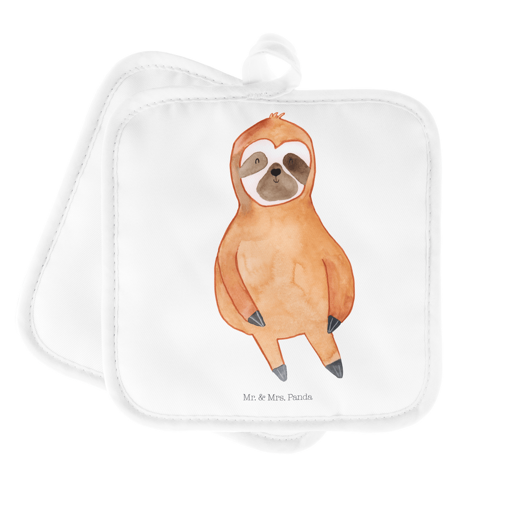 2er Set Topflappen  Faultier Zufrieden Topflappen, Topfuntersetzer, Ofenhandschuh, Topflappen Set, Topflappen lustig, Topflappen mit Spruch, Faultier, Faultier Geschenk, Faultier Deko, Faultiere, faul, Lieblingstier, Pause, relaxen, Glück, glücklich, zufrieden, happy, Zufriedenheit, Gelassenheit, Ruhe, Frieden