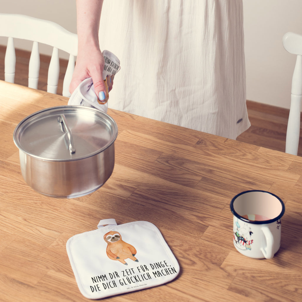 2er Set Topflappen  Faultier Zufrieden Topflappen, Topfuntersetzer, Ofenhandschuh, Topflappen Set, Topflappen lustig, Topflappen mit Spruch, Faultier, Faultier Geschenk, Faultier Deko, Faultiere, faul, Lieblingstier, Pause, relaxen, Glück, glücklich, zufrieden, happy, Zufriedenheit, Gelassenheit, Ruhe, Frieden