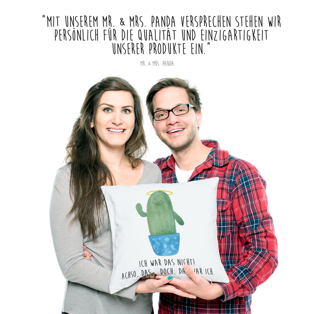 40x40 Kissen Kaktus Heilig Kissenhülle, Kopfkissen, Sofakissen, Dekokissen, Motivkissen, Kaktus, Kakteen, frech, lustig, Kind, Eltern, Familie, Bruder, Schwester, Schwestern, Freundin, Heiligenschein