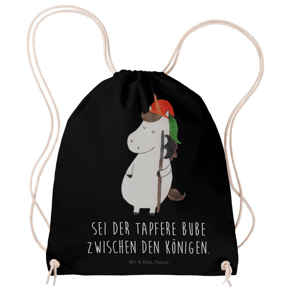 Sportbeutel Einhorn Bube Turnbeutel, Beutel, Sporttasche, Tasche, Stoffbeutel, Einhorn, Einhörner, Einhorn Deko, Pegasus, Unicorn, Bube, Mittelalter