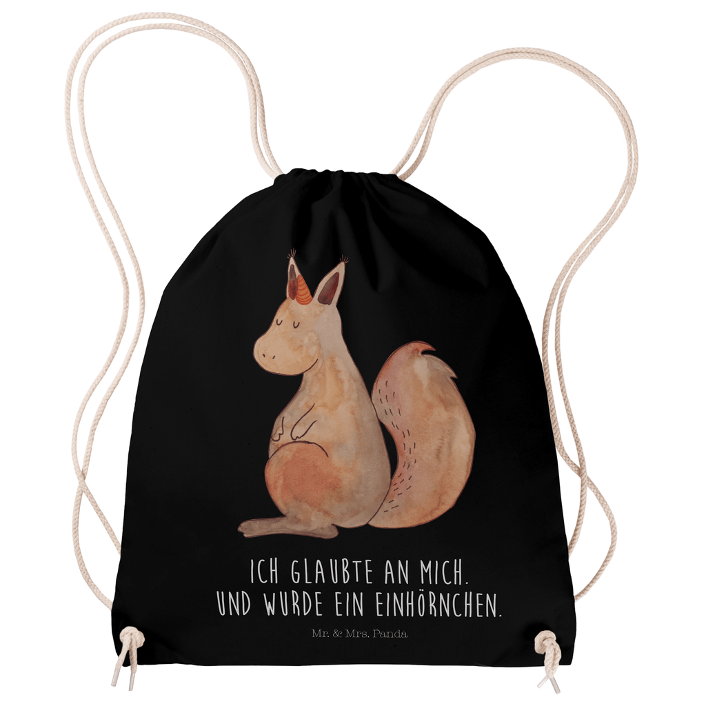 Sportbeutel Einhörnchen Glaube Turnbeutel, Beutel, Sporttasche, Tasche, Stoffbeutel, Einhorn, Einhörner, Einhorn Deko, Pegasus, Unicorn, Einhörnchen, Eichhörnchen, Eichhorn
