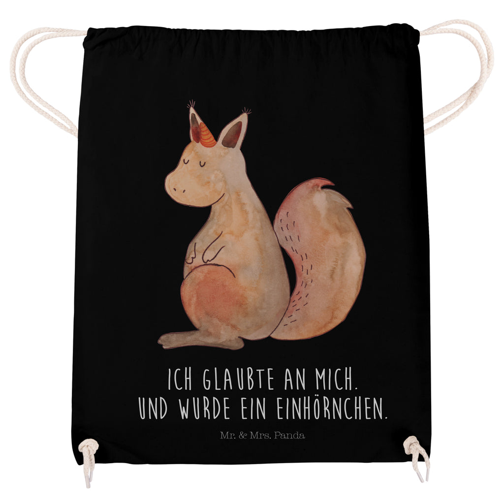 Sportbeutel Einhörnchen Glaube Turnbeutel, Beutel, Sporttasche, Tasche, Stoffbeutel, Einhorn, Einhörner, Einhorn Deko, Pegasus, Unicorn, Einhörnchen, Eichhörnchen, Eichhorn