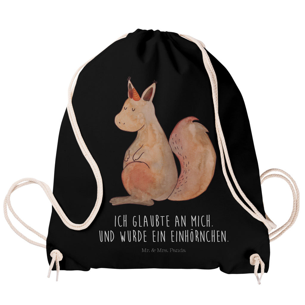 Sportbeutel Einhörnchen Glaube Turnbeutel, Beutel, Sporttasche, Tasche, Stoffbeutel, Einhorn, Einhörner, Einhorn Deko, Pegasus, Unicorn, Einhörnchen, Eichhörnchen, Eichhorn