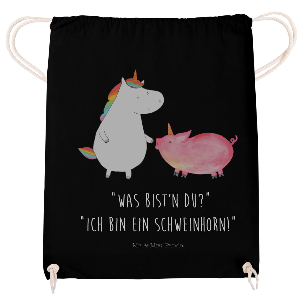 Sportbeutel Einhorn + Schweinhorn Turnbeutel, Beutel, Sporttasche, Tasche, Stoffbeutel, Einhorn, Einhörner, Einhorn Deko, Pegasus, Unicorn, Freundschaft, Schweinhorn, Schwein, Freundin, Schweinchen