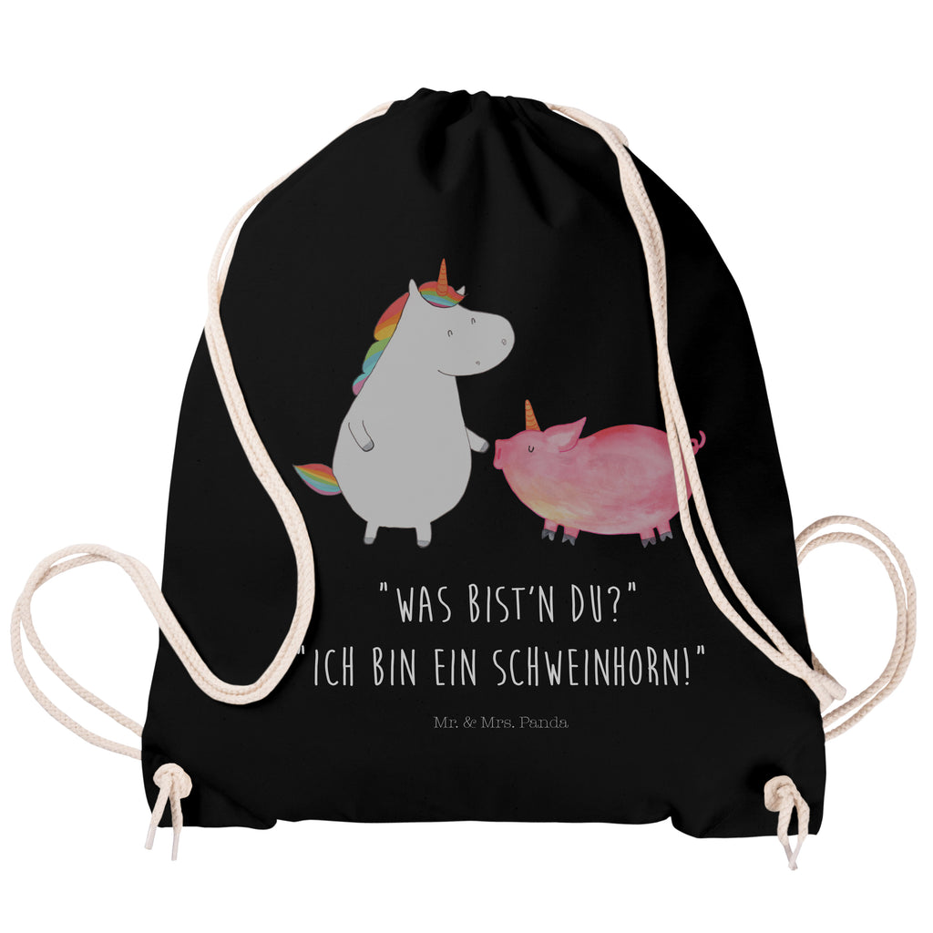 Sportbeutel Einhorn + Schweinhorn Turnbeutel, Beutel, Sporttasche, Tasche, Stoffbeutel, Einhorn, Einhörner, Einhorn Deko, Pegasus, Unicorn, Freundschaft, Schweinhorn, Schwein, Freundin, Schweinchen
