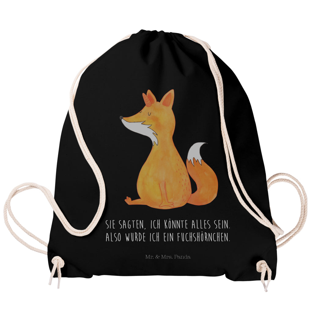Sportbeutel Fuchshörnchen Turnbeutel, Beutel, Sporttasche, Tasche, Stoffbeutel, Einhorn, Einhörner, Einhorn Deko, Pegasus, Unicorn, Fuchs, Unicorns, Fuchshörnchen, Fuchshorn, Foxycorn, Füchse
