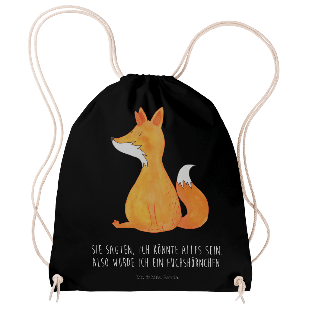 Sportbeutel Fuchshörnchen Wunsch Turnbeutel, Beutel, Sporttasche, Tasche, Stoffbeutel, Einhorn, Einhörner, Einhorn Deko, Pegasus, Unicorn, Fuchs, Unicorns, Fuchshörnchen, Fuchshorn, Foxycorn, Füchse