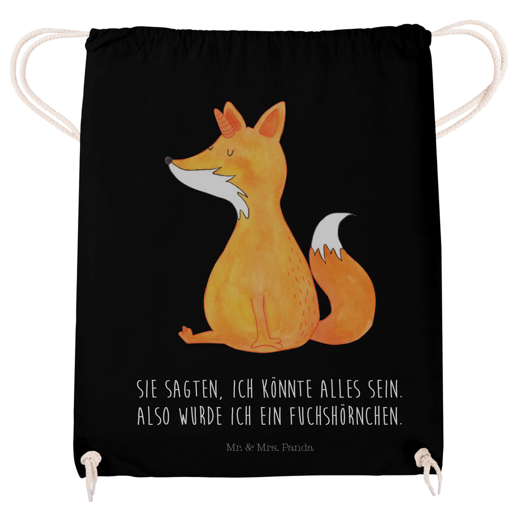 Sportbeutel Fuchshörnchen Wunsch Turnbeutel, Beutel, Sporttasche, Tasche, Stoffbeutel, Einhorn, Einhörner, Einhorn Deko, Pegasus, Unicorn, Fuchs, Unicorns, Fuchshörnchen, Fuchshorn, Foxycorn, Füchse