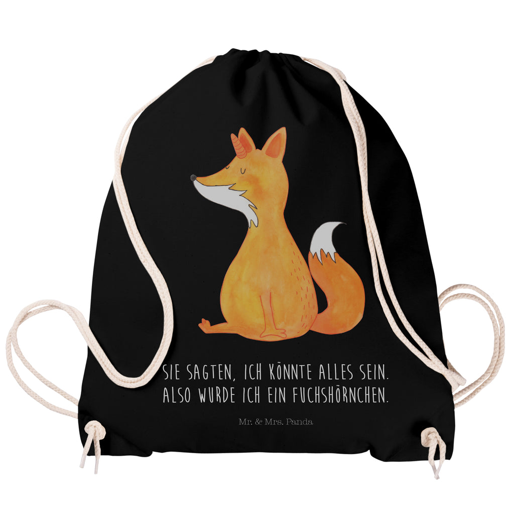 Sportbeutel Fuchshörnchen Wunsch Turnbeutel, Beutel, Sporttasche, Tasche, Stoffbeutel, Einhorn, Einhörner, Einhorn Deko, Pegasus, Unicorn, Fuchs, Unicorns, Fuchshörnchen, Fuchshorn, Foxycorn, Füchse