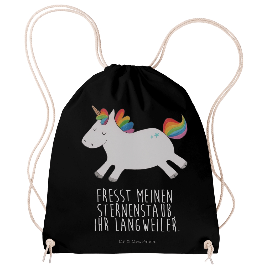 Sportbeutel Einhorn Happy Turnbeutel, Beutel, Sporttasche, Tasche, Stoffbeutel, Einhorn, Einhörner, Einhorn Deko, Pegasus, Unicorn, glücklich, fröhlich, Spaß, Freude, Lebensfreude, witzig, spannend, Lächeln, Lachen