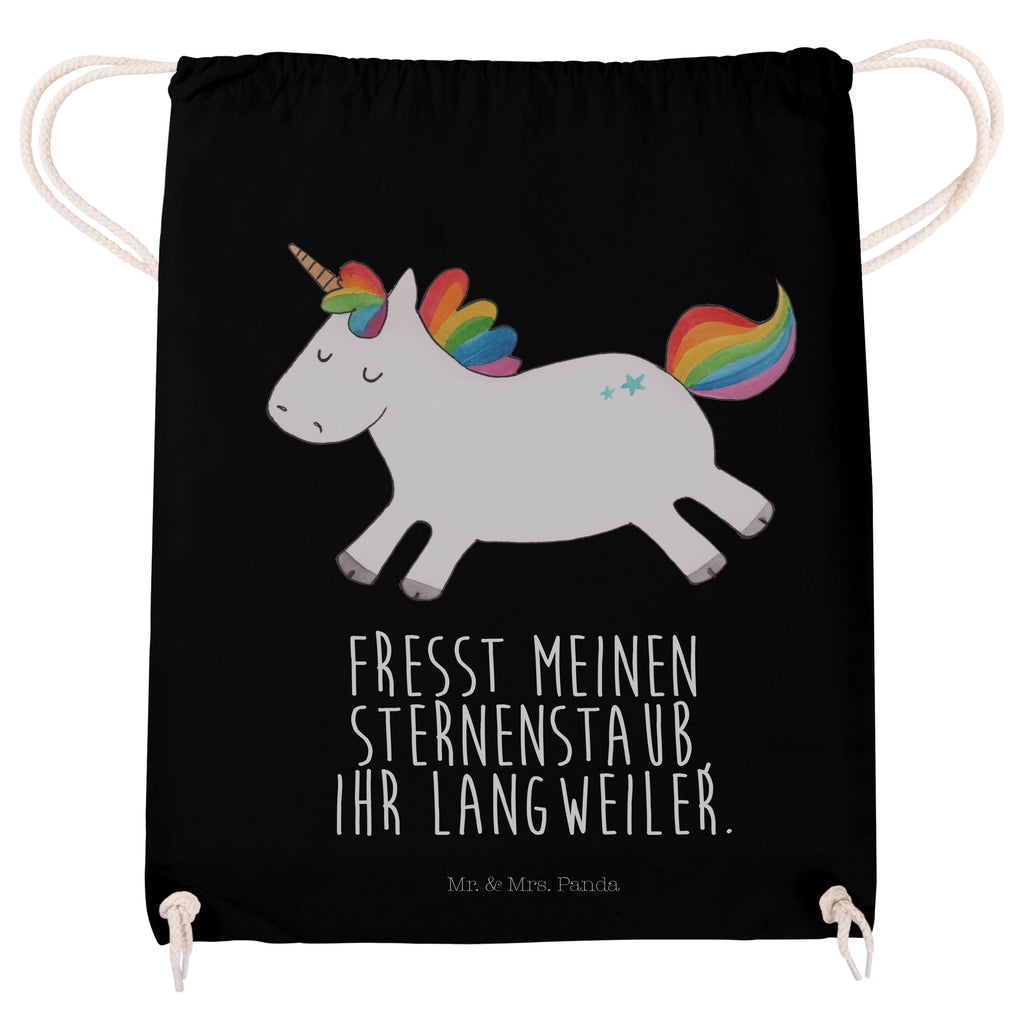Sportbeutel Einhorn Happy Turnbeutel, Beutel, Sporttasche, Tasche, Stoffbeutel, Einhorn, Einhörner, Einhorn Deko, Pegasus, Unicorn, glücklich, fröhlich, Spaß, Freude, Lebensfreude, witzig, spannend, Lächeln, Lachen