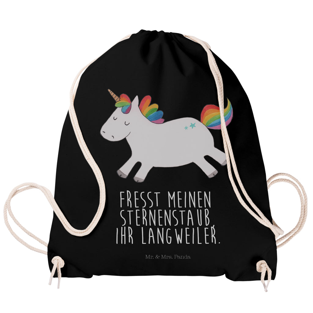 Sportbeutel Einhorn Happy Turnbeutel, Beutel, Sporttasche, Tasche, Stoffbeutel, Einhorn, Einhörner, Einhorn Deko, Pegasus, Unicorn, glücklich, fröhlich, Spaß, Freude, Lebensfreude, witzig, spannend, Lächeln, Lachen