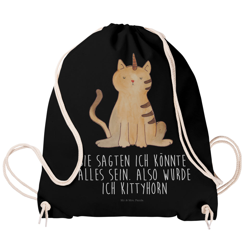 Sportbeutel Einhorn Katze Turnbeutel, Beutel, Sporttasche, Tasche, Stoffbeutel, Einhorn, Einhörner, Einhorn Deko, Pegasus, Unicorn, Katzer, Mieze, Regenbogen, Glitzer, Einhornpower, Erwachsenwerden, Katze, Katzenhorn, Einhornkatze, Kittyhorn