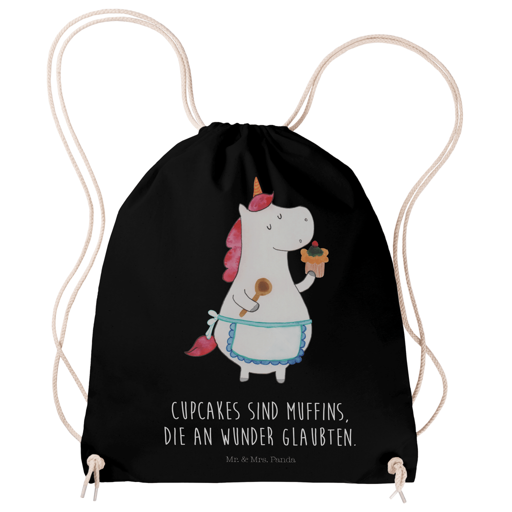 Sportbeutel Einhorn Küchenfee Turnbeutel, Beutel, Sporttasche, Tasche, Stoffbeutel, Einhorn, Einhörner, Einhorn Deko, Pegasus, Unicorn, backen, Muffin, Motivation, Träumer, träumen, Bäckerin, Hobbykoch, Koch, Torte, Kuchen