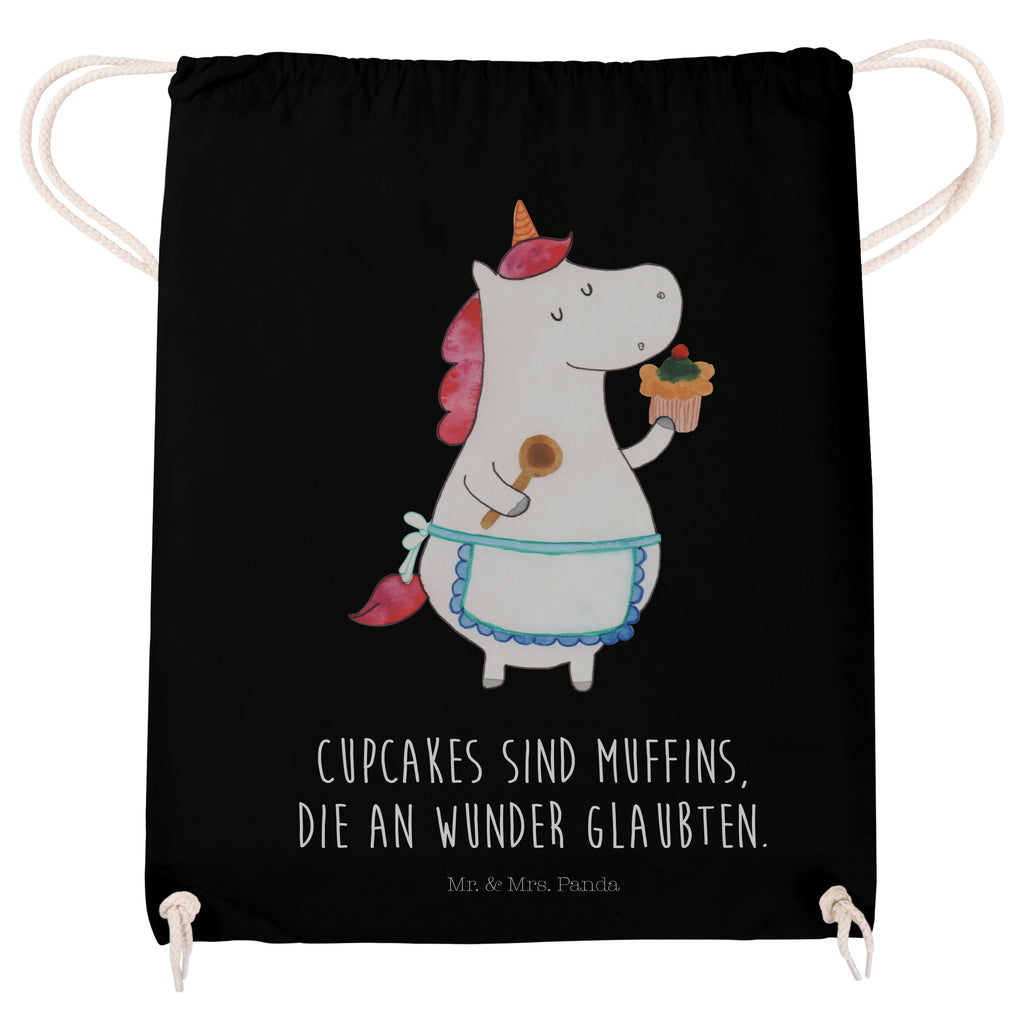 Sportbeutel Einhorn Küchenfee Turnbeutel, Beutel, Sporttasche, Tasche, Stoffbeutel, Einhorn, Einhörner, Einhorn Deko, Pegasus, Unicorn, backen, Muffin, Motivation, Träumer, träumen, Bäckerin, Hobbykoch, Koch, Torte, Kuchen