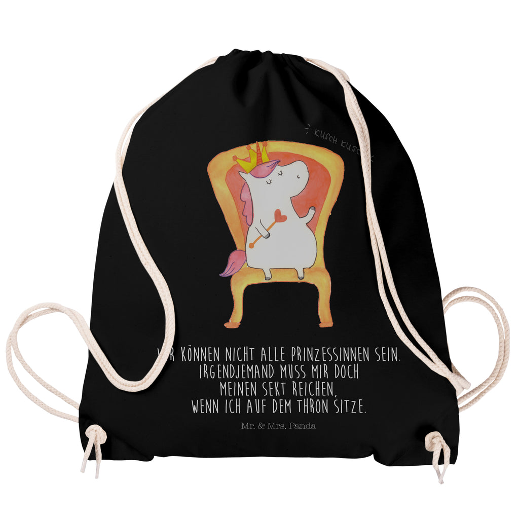 Sportbeutel Einhorn König Turnbeutel, Beutel, Sporttasche, Tasche, Stoffbeutel, Einhorn, Einhörner, Einhorn Deko, Pegasus, Unicorn, König, Präsident, Bundeskanzler, Herrscher, Kaiser, Prinzessin, Krone