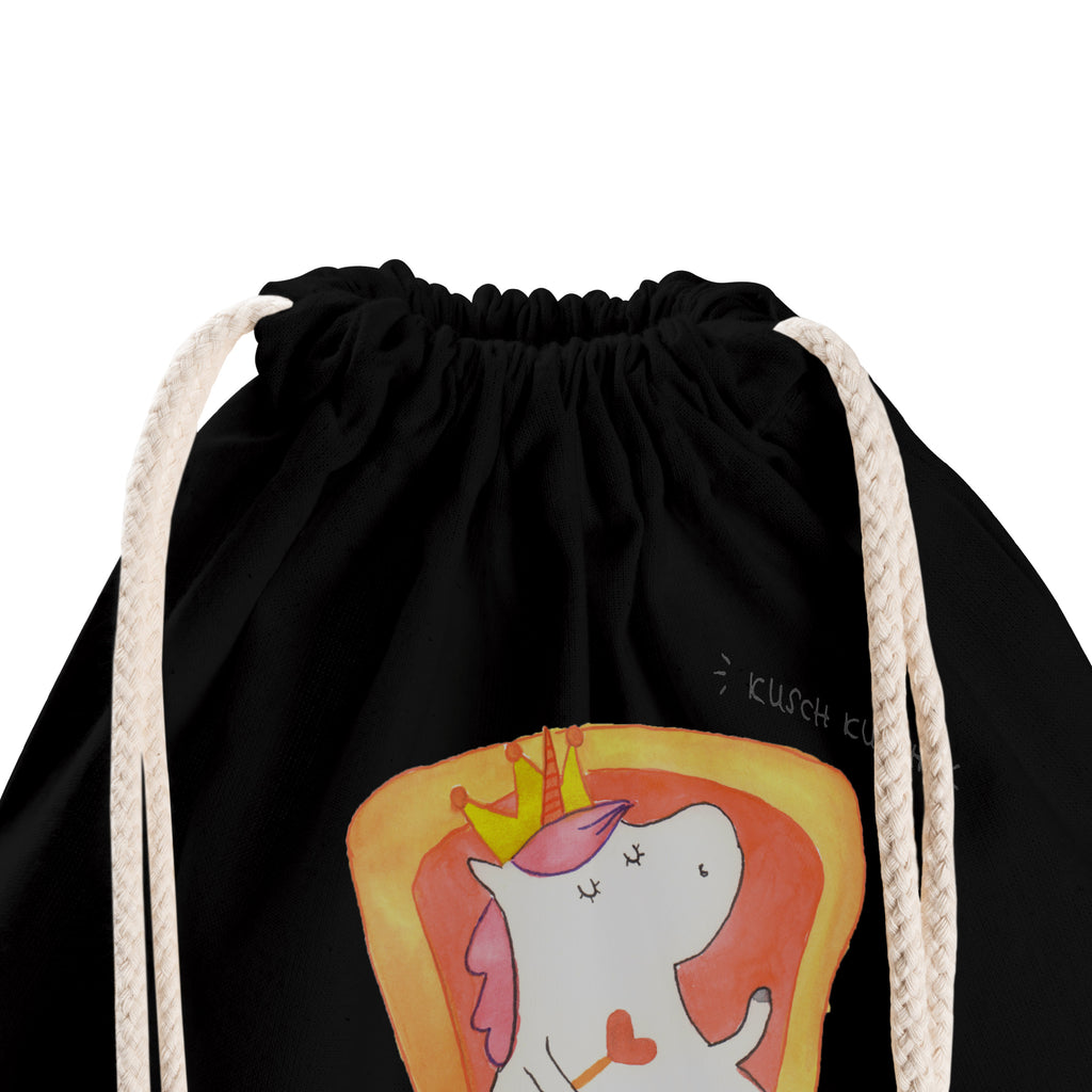 Sportbeutel Einhorn König Turnbeutel, Beutel, Sporttasche, Tasche, Stoffbeutel, Einhorn, Einhörner, Einhorn Deko, Pegasus, Unicorn, König, Präsident, Bundeskanzler, Herrscher, Kaiser, Prinzessin, Krone