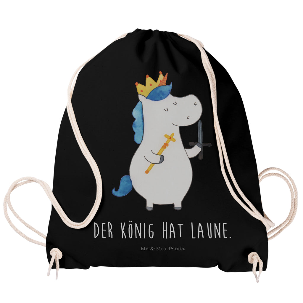 Sportbeutel Einhorn König mit Schwert Turnbeutel, Beutel, Sporttasche, Tasche, Stoffbeutel, Einhorn, Einhörner, Einhorn Deko, Pegasus, Unicorn, König, Ritter, Mittelalter