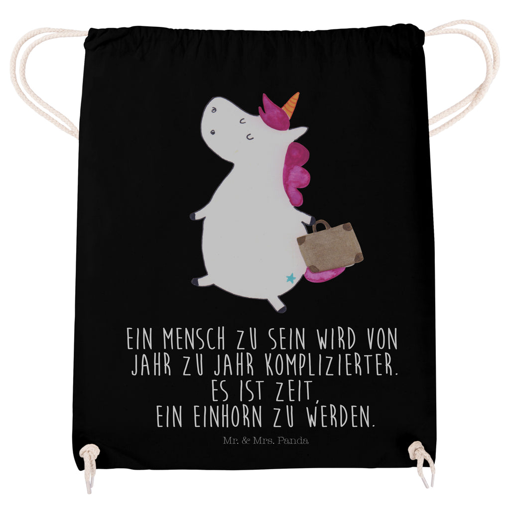 Sportbeutel Einhorn Koffer Turnbeutel, Beutel, Sporttasche, Tasche, Stoffbeutel, Einhorn, Einhörner, Einhorn Deko, Pegasus, Unicorn, unicorn, Koffer, Verreisen, Reise, Gepäck, Abenteuer, Erwachsen, Kind, albern, Spaß, lustig, witzig