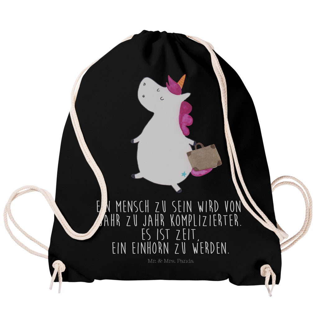 Sportbeutel Einhorn Koffer Turnbeutel, Beutel, Sporttasche, Tasche, Stoffbeutel, Einhorn, Einhörner, Einhorn Deko, Pegasus, Unicorn, unicorn, Koffer, Verreisen, Reise, Gepäck, Abenteuer, Erwachsen, Kind, albern, Spaß, lustig, witzig