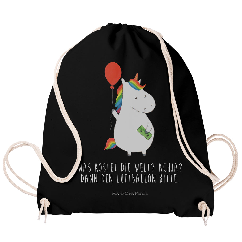 Sportbeutel Einhorn Luftballon Turnbeutel, Beutel, Sporttasche, Tasche, Stoffbeutel, Einhorn, Einhörner, Einhorn Deko, Pegasus, Unicorn, Luftballon, Geld, Lebenslust, Freude, Geschenk, Freundin