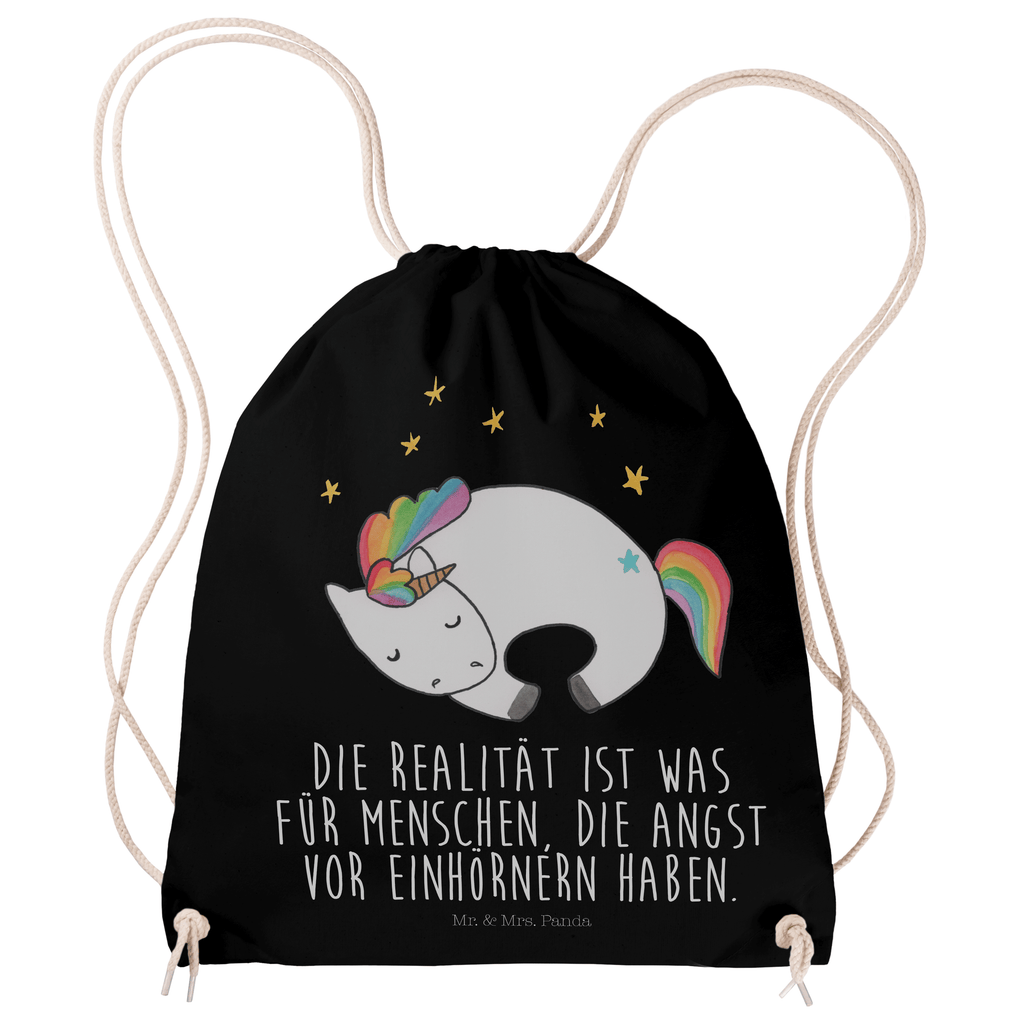 Sportbeutel Einhorn Nacht Turnbeutel, Beutel, Sporttasche, Tasche, Stoffbeutel, Einhorn, Einhörner, Einhorn Deko, Pegasus, Unicorn, Träume, Traum, unicorn, Realität, Menschen, Geschenk, Ruhe, Freundin