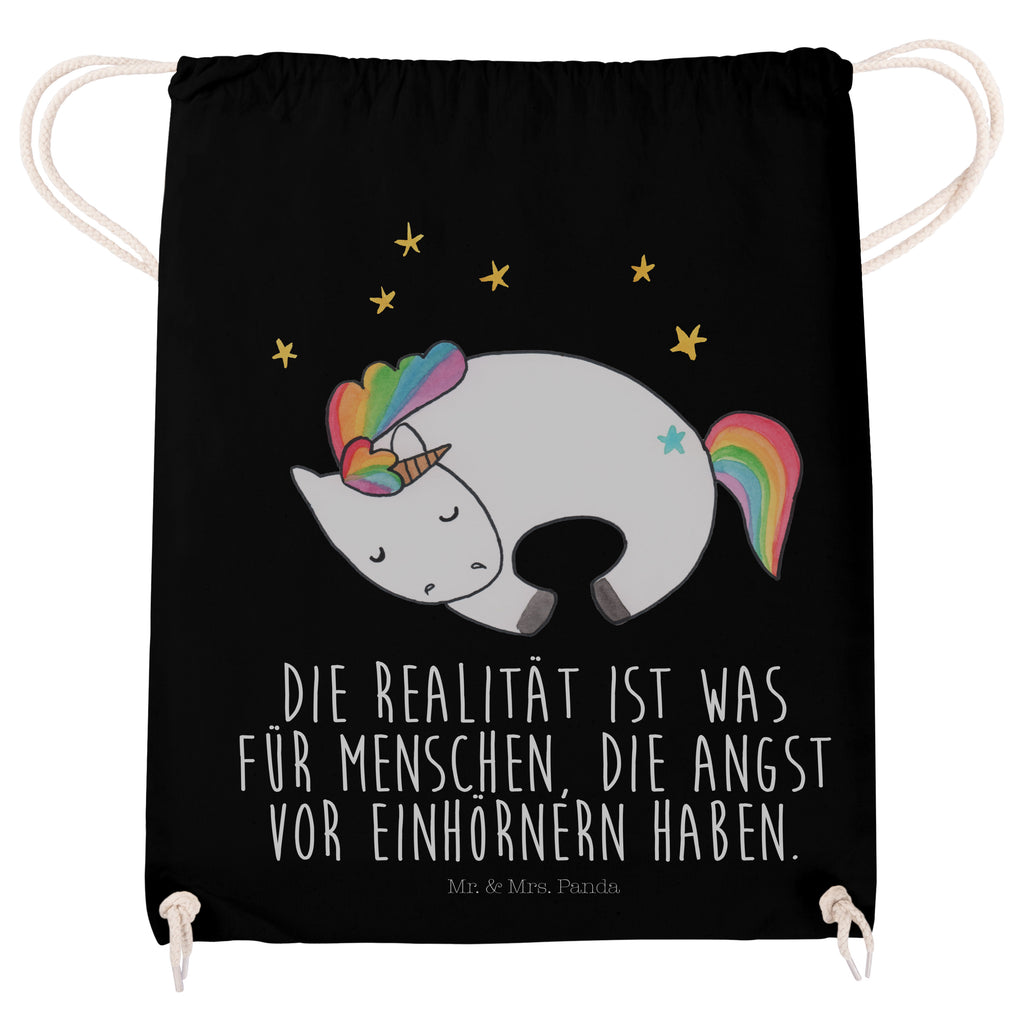 Sportbeutel Einhorn Nacht Turnbeutel, Beutel, Sporttasche, Tasche, Stoffbeutel, Einhorn, Einhörner, Einhorn Deko, Pegasus, Unicorn, Träume, Traum, unicorn, Realität, Menschen, Geschenk, Ruhe, Freundin
