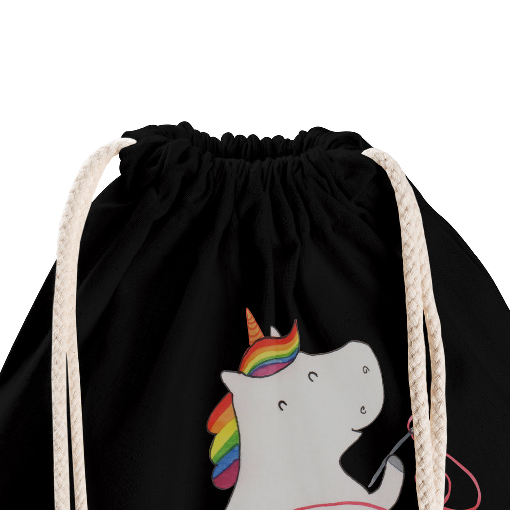 Sportbeutel Einhorn Näherin Turnbeutel, Beutel, Sporttasche, Tasche, Stoffbeutel, Einhorn, Einhörner, Einhorn Deko, Pegasus, Unicorn, Näherin, nähen, Mädchen, Freundin, Häkeln, Stricken, basteln, Nähzimmer