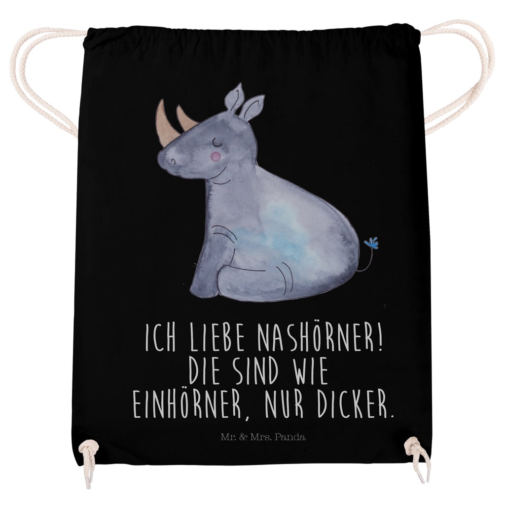 Sportbeutel Einhorn Nashorn Turnbeutel, Beutel, Sporttasche, Tasche, Stoffbeutel, Einhorn, Einhörner, Einhorn Deko, Pegasus, Unicorn, Regenbogen, witzig, lustig, Zoo, Glitzer, Einhornpower, Erwachsenwerden, Nashorn, Nashörner