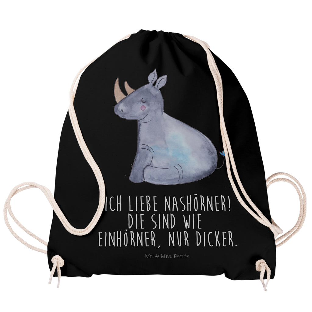 Sportbeutel Einhorn Nashorn Turnbeutel, Beutel, Sporttasche, Tasche, Stoffbeutel, Einhorn, Einhörner, Einhorn Deko, Pegasus, Unicorn, Regenbogen, witzig, lustig, Zoo, Glitzer, Einhornpower, Erwachsenwerden, Nashorn, Nashörner