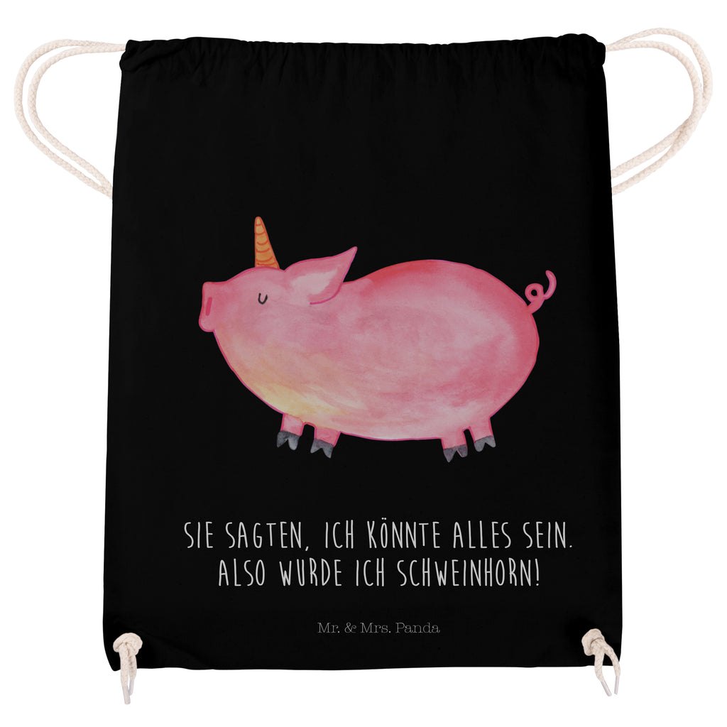 Sportbeutel Einhorn Schweinhorn Turnbeutel, Beutel, Sporttasche, Tasche, Stoffbeutel, Einhorn, Einhörner, Einhorn Deko, Pegasus, Unicorn, Party, Spaß, Schwein, Schweinhorn, Bauer, witzig. lustig, Spruch, geschenk, Pig, Piggy, funny, english, englisch