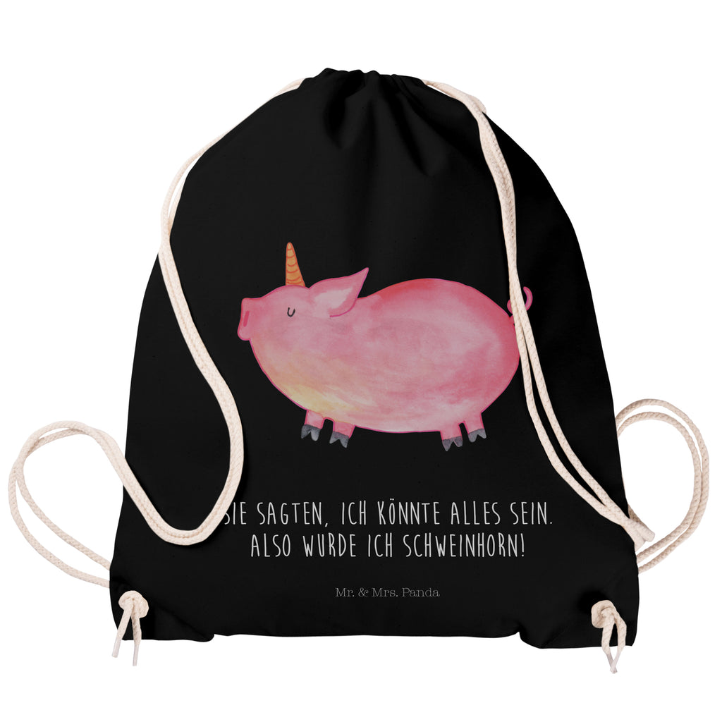 Sportbeutel Einhorn Schweinhorn Turnbeutel, Beutel, Sporttasche, Tasche, Stoffbeutel, Einhorn, Einhörner, Einhorn Deko, Pegasus, Unicorn, Party, Spaß, Schwein, Schweinhorn, Bauer, witzig. lustig, Spruch, geschenk, Pig, Piggy, funny, english, englisch